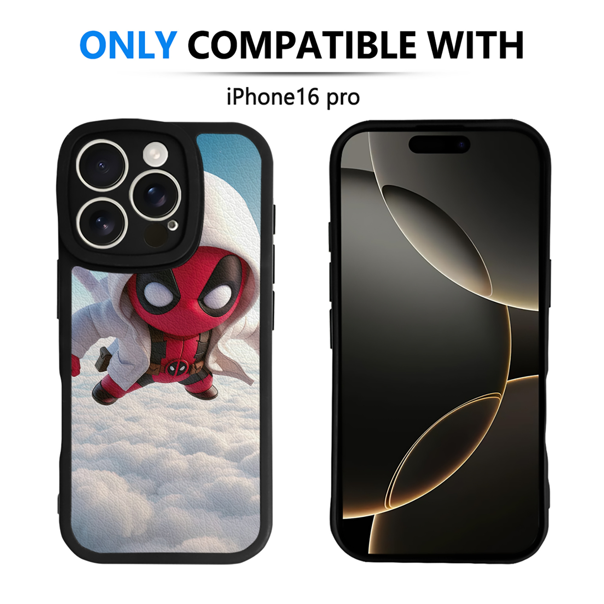 （画像用） Deadpool デッドプール 【iPhone 16シリーズ対応】シリコンスマホケース（レザー調） 材質：シリコン